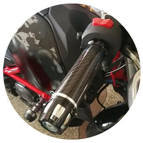 Puños de moto CNC de 22mm en aluminio plateado con terminales contrapesos elegantes 3