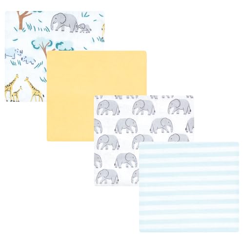 Image of Luvable Friends Little Treasure Flannel Receiving Blankets 4pk