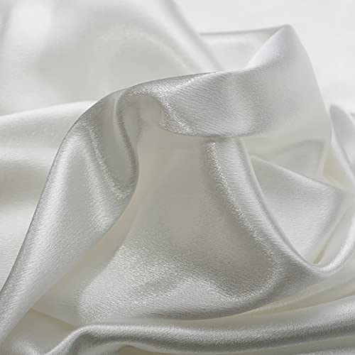 Yiemoge Satin Photography Background Silk, Glossy Fabric Cloth Backdrops for Goods, Crafts, Jewelry, Cosmetics, Food Photoshoot and Flat Lay (White, 3.3×2.5ft/100×75cm)