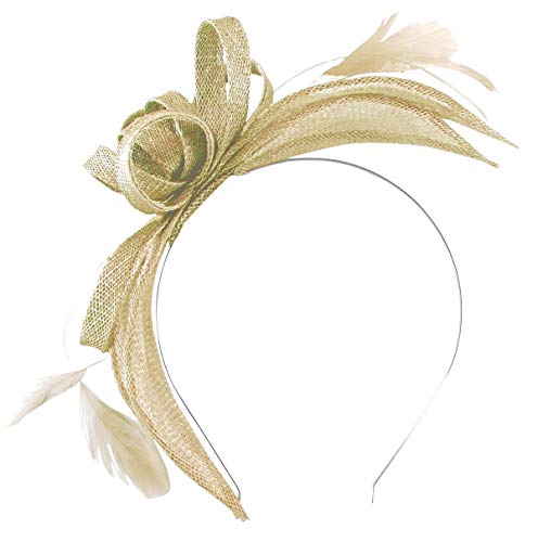 Bibi Sinamay Aliceband haute chapellerie écru serre-tête design intemporel