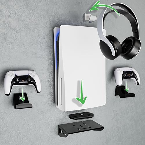 ADZ PS5 Wall Mount Kit with Controller Holders Compatible with Slim, Disc and Digital Versions by ADZ - Used condition - Image 2