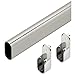 48" Polished Chrome Closet Rod W/ End Supports - Set of 2
