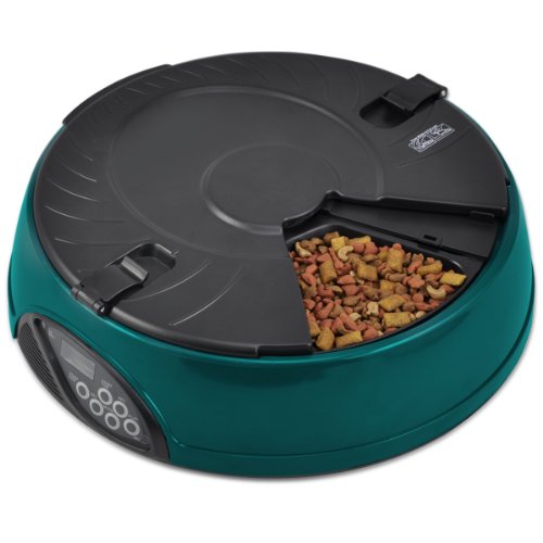 chinkyboo  6 días Meal alimentador automático de Pet de perro gato tazón Dispensador de Auto (Verde)