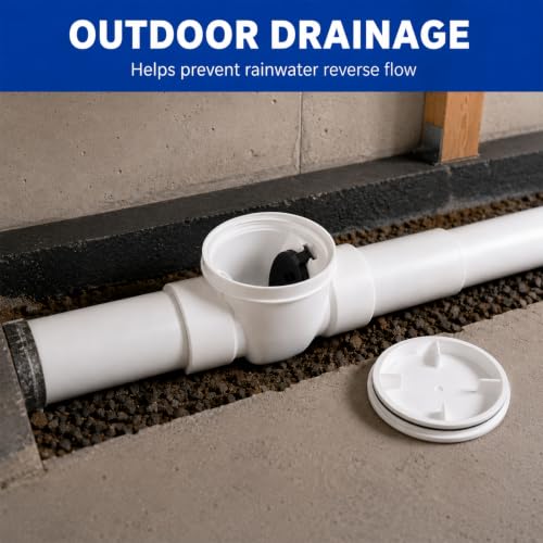 Image of 4 inch Backflow Preventer Valve,4 Inch Backwater Check Valve, Drain Backflow Preventer Valve Prevents Sewage and Rainwater from Flowing Back
