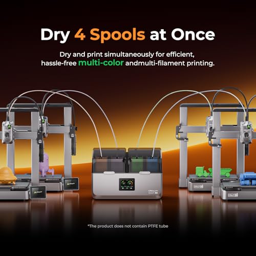 Image of Creality Space Pi X4 Filament Dryer, 4 Spools 3D Printer Filament Dryer Box with 360 Hot-Air Circulation, Dual Independent Heating Chambers for 1.75 /2.85mm PLA, PETG, ABS, Nylon