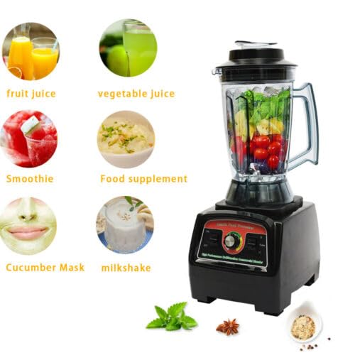 Vinnyooc Blender Mixeur électrique 3.9L, Multifonction Blender 2 En 1, Blender Portable Smoothie Maker Mixeur Sur Socle Hachoir Blender Pour Milk-shake Fruits