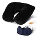 JML 3 in 1 Travel Neck Pillow - Ultra Soft Neck Support Pillow Microbeads Business Airplane Travel Home (Black)