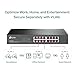 TP-Link 16 Port Gigabit Switch Easy Smart Managed Plug & Play Desktop/Rackmount Sturdy Metal w/ Shielded Ports Support QoS, Vlan, IGMP & Link Aggregation (TL-SG1016DE),Black