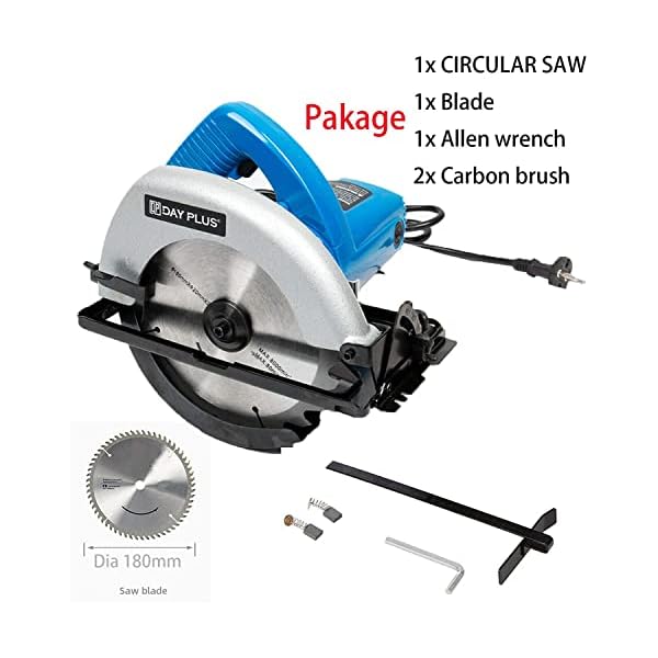 Elektrisch Handkreissäge Tragbar Kabelgebunden Kreissäge 900W 230V Holz Säge, Kreissägeblatt 180mm, Schneiden 55mm… – Bild 4