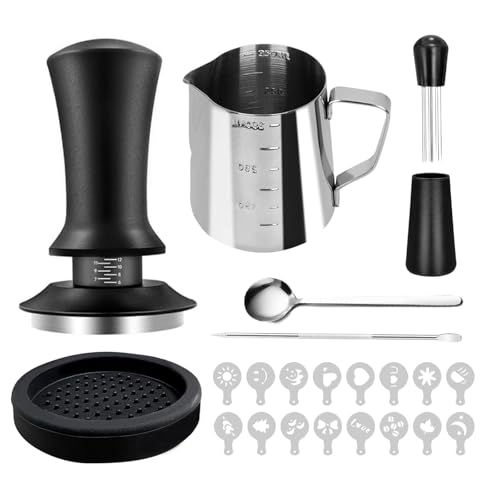Agilive 22 PCS Espresso Accessories Kit, Spring Loaded Calibrated Tamper, Spring Loaded Calibrated Tamper, WDT Tool, Fits Delonghi 58 mm Espresso Coffee Machines and Portafilter