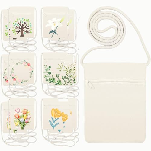 MQIAN Stoffbeutel Zum Bemalen Für Kinder 12 STK Taschen Bemalen Kindergeburtstag Stofftaschen Zum Bemalen Taschen Zum Bemalen Für Kinder Turnbeutel Zum Bemalen