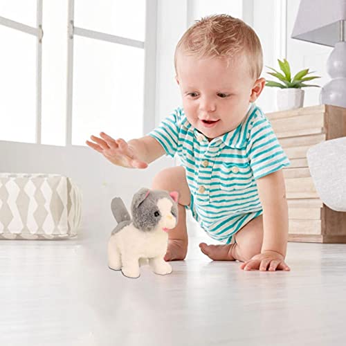 Gato de Pelúcia Eletrônico,Cute Kitten Stuffed Toy Stocking Goodie | Brinquedo de engatinhar de bebê