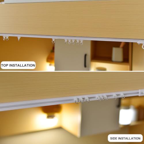 Cortinas de lino para litera lavable a máquina con rieles cómodos para somieres individuales 8