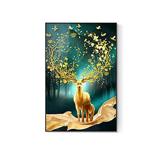 Grand kit diamond painting cerf 80x180cm complet pour salon
