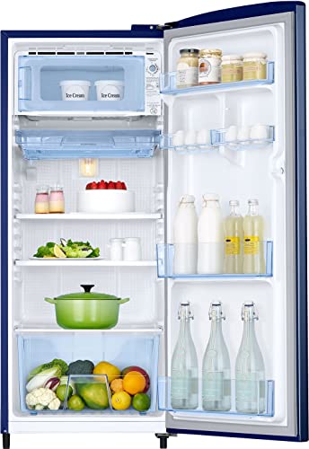 Image of Samsung 183 L, 3 Star, Digital Inverter, Direct-Cool Single Door Refrigerator (RR20C2723CU /NL, Camellia Blue)
