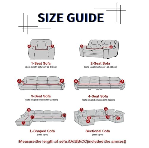 Housse de canapé d'angle extensible 4 places lavable Spandex - 5