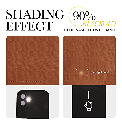 Image of NICETOWN Room Darkening Drapes for Nursery - Light Blocking Curtain Panels for Bedroom Girl Room, Soft Fabric Window Treatment (Burnt Orange, 42 inches Width by 95 inches Length, 1 Pair)
