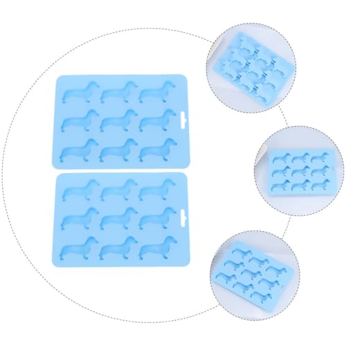 Molde de silicona para hielo en forma de perro 2 piezas miniatura 7