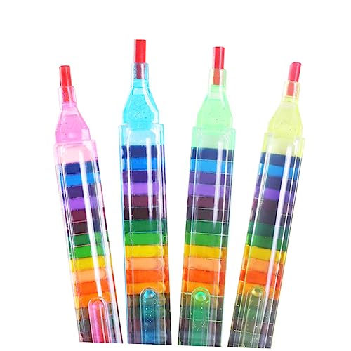 BELLIFFY 12pcs 20 Colors Paintbrush Refillable Drawing Pen Washable Crayons Versatile for Coloring Painting and Scrapbooking