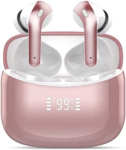 Ajblg Wireless Headphones, X15 Wireless Earbuds Bluetooth Headphones with Mic,35H Play Time USB C Earphones Ipx7 Waterproof Earbuds Wireless Deep Bass Digital Display