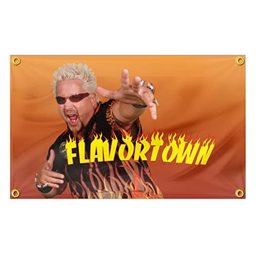 Flagolden Guy Fieri Flavortown Flag 3x5 Feet - Funny College Dorm Room Decor Flags with 4 Brass Grommets - Outdoor&Indoor Decor Banner for Home Classroom