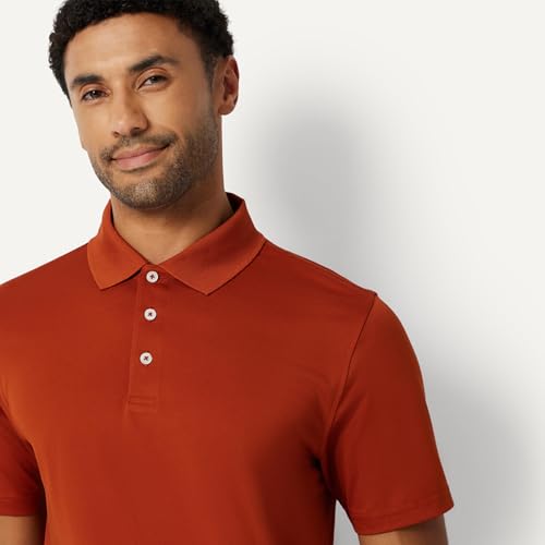 Image of Amazon Essentials Men's Moisture Wicking Golf Polo Shirt, Short Sleeve, Slim-Fit, Quick-Dry, Active Wear