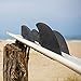 Surf Squared Large Quad Fin Set (4 Fins) - Solid Fiberglass - Ride as Twin or Quad - Performance Surfboard Fins Compatible with Futures Single Tab Surfboards