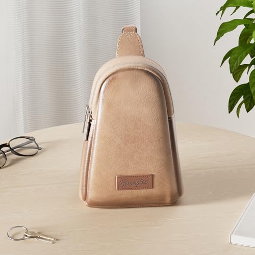 Image of Wrangler Small Sling Bag for Women Leather Crossbody Bags Purse Fanny Packs