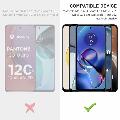 Image of SupCares Tempered Glass for Motorola Moto G54, Moto G73, Motorola Moto G32, Motorola Moto G14 and Motorola Moto G62 (6.5 Inch) With Installation Kit | Military-Grade Gorilla Screen Protector | Black
