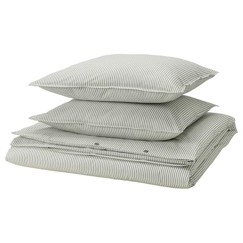 Housse de couette rayée vert blanc pour rafraîchir une literie - 2