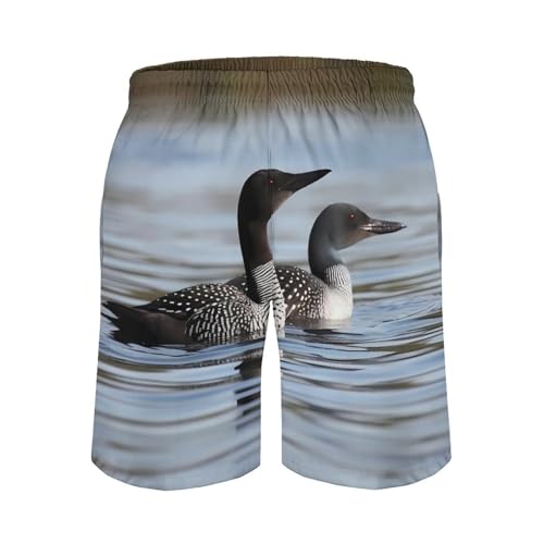 Loon Birds Mens Swim Trunks Quick Dry Hawaii Bathing Suit Board Shorts with Mesh Lining-3