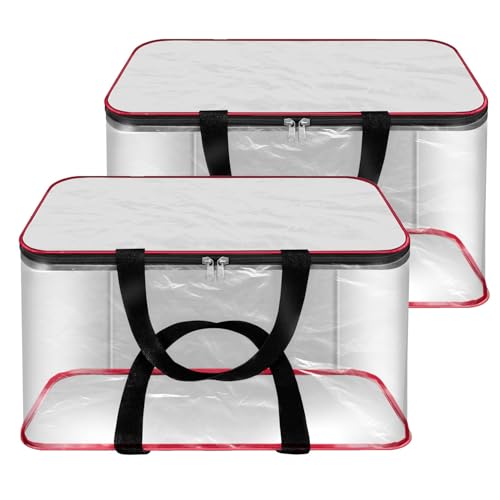 Storite 2 Pack Nylon 33 L PVC Transparent Clothes storage Bags/Sa...