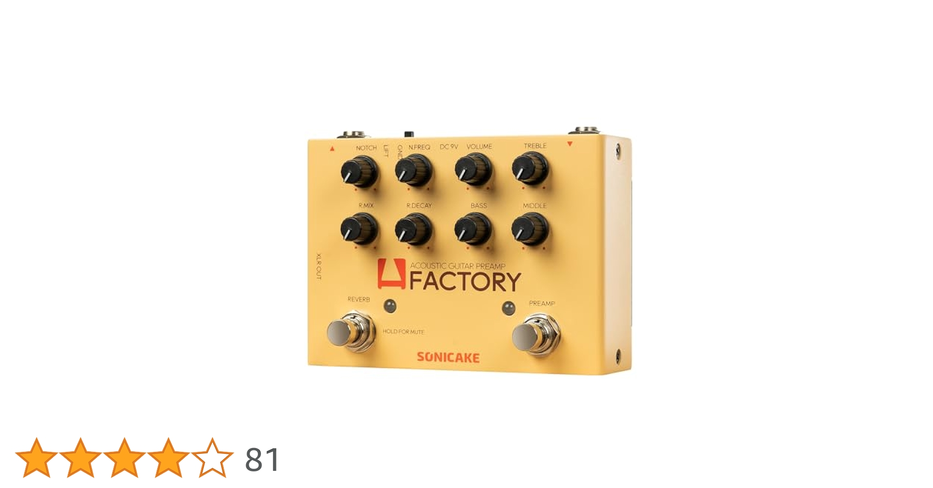 SONICAKE プリアンプ＆リバーブ アコギ エフェクター A Factory SONICAKE A Factory: Acoustic Instruments Preamp with Digital
