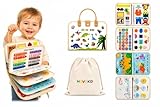 ✈️ Idéal en Voyage + Sac en Toile OFFERT – Compact, Léger & Sans Perte Avec son format compact 28 × 22 cm et sa poignée adaptée aux petites mains, ce busy board se glisse facilement dans un sac à langer ou un sac à dos. Parfait pour l’avion, la voiture, le restaurant ou la salle d’attente. Léger et pliable, il occupe votre enfant intelligemment, sans écran. Inclus : un sac en toile de coton offert pour ranger les pièces et garder l’ensemble organisé et prêt à l’emploi où que vous soyez.