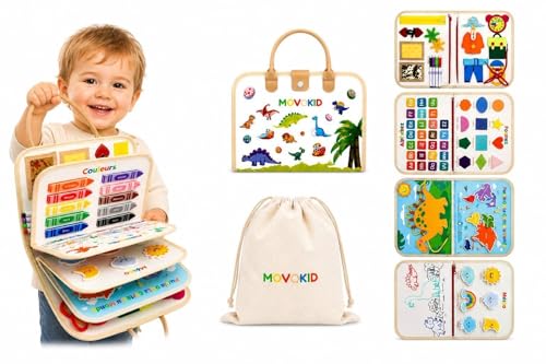 Busy Board Montessori : le livre sensoriel idéal pour occuper l'enfant en voyage