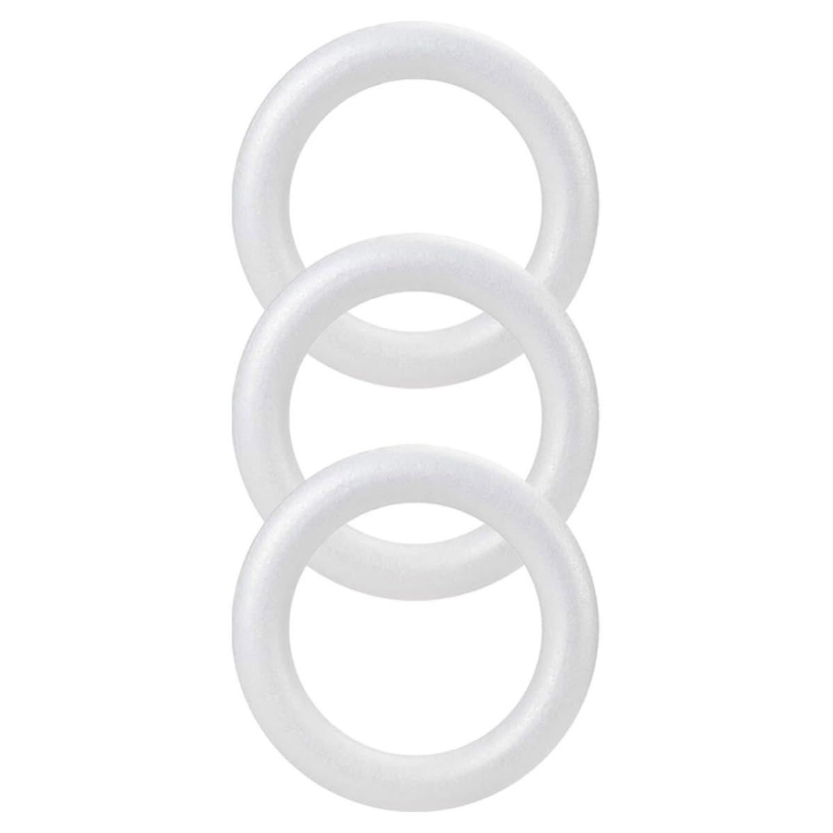 CHILDWEET 3pcs Polystyrene Wreath Rings 35cm White Foam Circles for Crafts Lightweight Versatile Use round Foam Wreath Forms with Elegant Design for Wedding Decorations