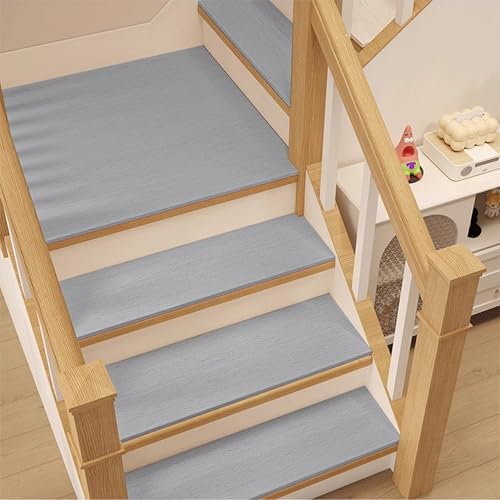 Alfombrillas de poliéster protector para escaleras con acabado gris elegante 2
