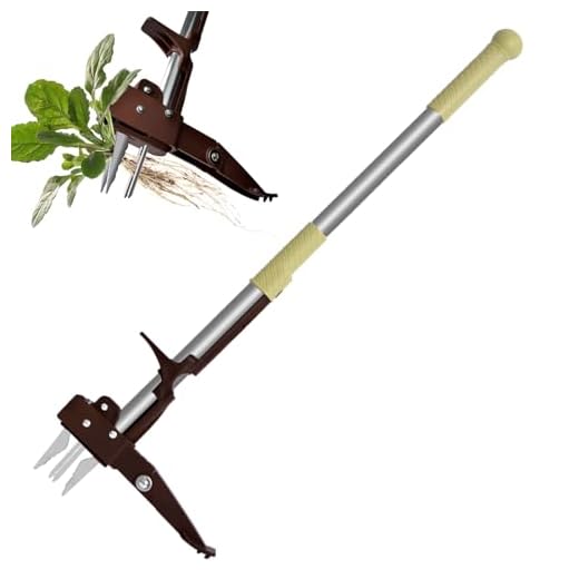 Winslow&Ross Stand Up Weeder Puller, Ultra Strong 4-Claws Manual Weeder Remover, Labor Saving Weed Removal Tool with Adjustable 40" Long Shaft - Garden Hand Tools Gift