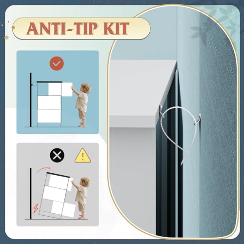 WLIVE White Dresser with 6 Drawer, 59“Wide Modern Chest of Drawers for Bedroom, Wood Large Storage Tower Unit, Closet Store Organizer for Living Room, Hallway - Image 7