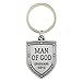Living Grace Religious Man of God Metal Keychain, 4 1/4 Inch