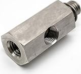 M12 1.5 to 1/8 NPT Tee Oil Pressure Sensor Adapter Fitting for Turbo Supply Feed Line Oil Pressure Gauge Switch Stainless Steel