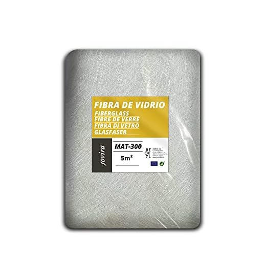 JOVIRA PINTURAS Fibra di vetro MAT-300; rete in fibra di vetro per la riparazione di tutti i tipi di raccordi (5 m²)