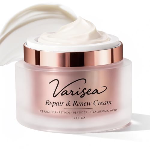 Varisea Anti-Aging Face Moisturizer with Retinol, Ceramides, Peptides & Hyaluronic Acid – Helps Maintain Skin's Moisture Barrier, Enhances Softness & Elasticity – For Face and Neck, Fragrance-Free