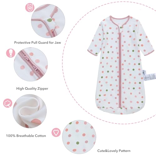Image of Miracle Baby Sleep Sack - 100% Breathable Cotton Wearable Blanket, Long Sleeve Sleeping Sack for Infant 0-18 Months(3 Pack)