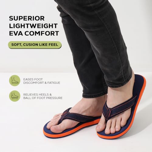 Image of NoStrain Men's Canvas Slippers, Flip Flops & Chappal - Angular Fit