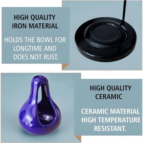 Image of Pure Source India Aroma Set with 10 ML Aroma Oil Lemon Grass and 4 Tea Light Candles, and Rose Aroma Fragnance (Blue)