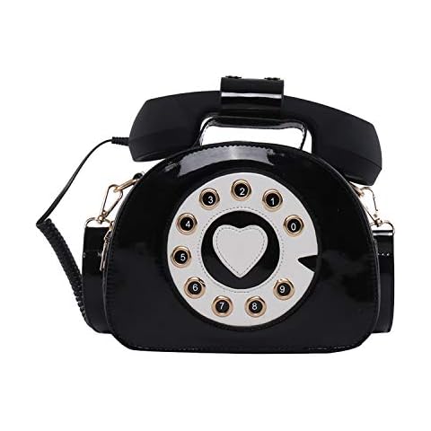 SUKUTU Telephone Shaped Purse Shoulder Crossbody Tote Bags Women Retro Phone Top-Handle Handbags for Girls Cover