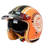 casque jet retro zeus Casque de moto vintage avec doublure intérieure amovible et lavable : l'intérieur est en EPS, respirant, facile à démonter et à laver, indéformable, respirant et plus confortable et sûr à porter. La doublure intérieure adhésive est hautement adaptable et absorbe les chocs.
