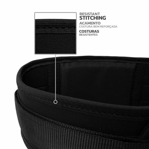 Cinturão de Musculação Muvin – Tamanho Ajustável – Fechamento de Contato – Cinto Levantamento de Pes