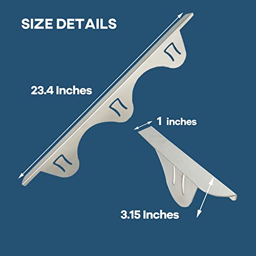 Countertop Oven Gap Filler, Gap Covers For Stove And Counter,Heat Resistant And Easy-To-Clean Brushed Stainless Steel, Heavy Gauge Metal Kitchen Oven Side Guards. (23.4‘’) #TOP3